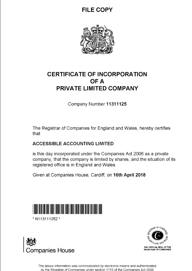 certificate